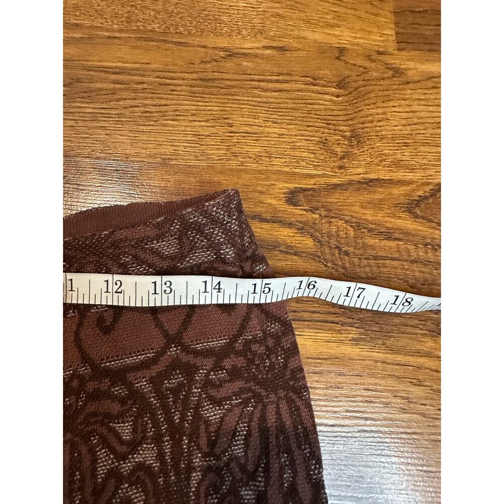 Peruvian Connection 100% Pima Cotton Midi Skirt Women’s Medium Brown Pull-On - Picture 7 of 8